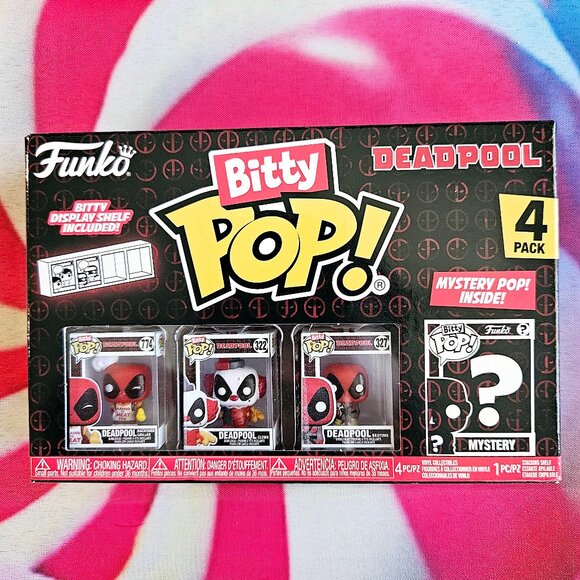 Funko Bitty Pop! Marvel Deadpool Bedtime Mini Vinyl Figure Set - Picture 1 of 2
